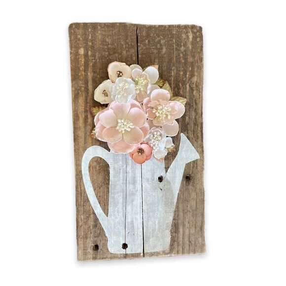 Wood Wall Hanging 3D Floral Bouquet - Picture 1 of 5
